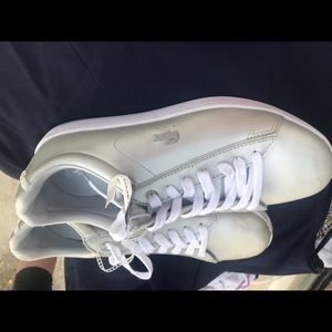 Lacoste’ silver shoes
